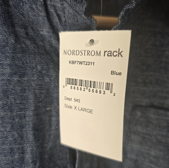 Joe Fresh Denim Shirt Boys Sz XL Blue Button Up Long Sleeve Collared New - Picture 6 of 12